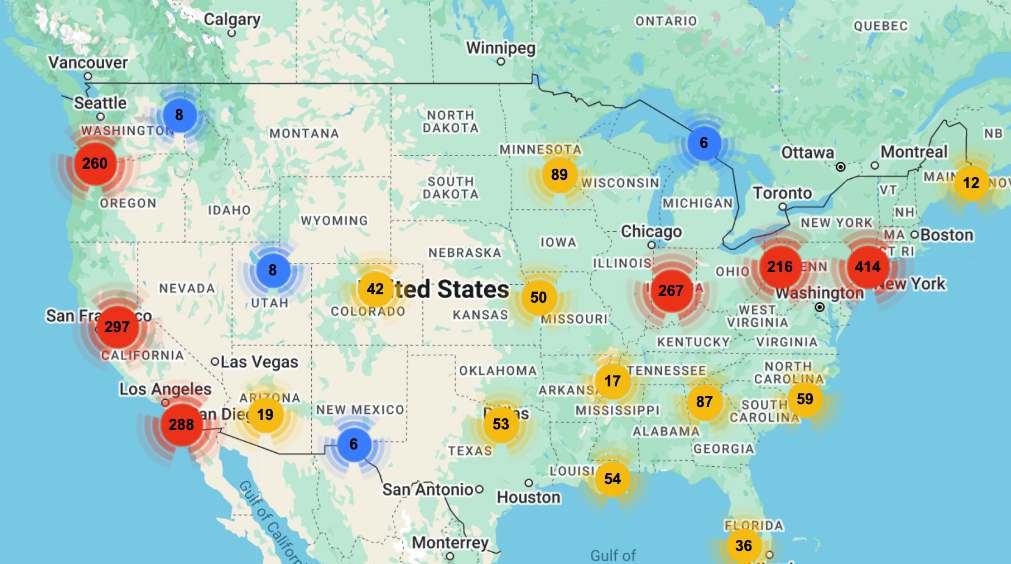 The U.S. Saw Just Half Of The Number Of Strikes In 2024 As Canada